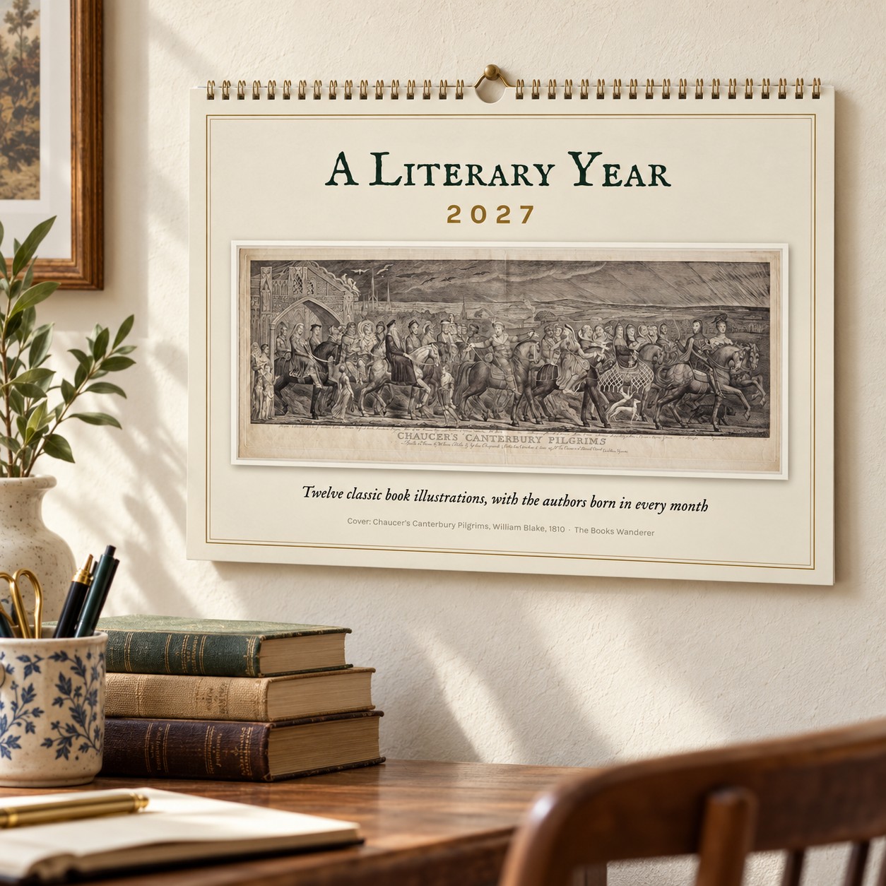 A Literary Year — Wall Calendar 2027 lifestyle photo 1