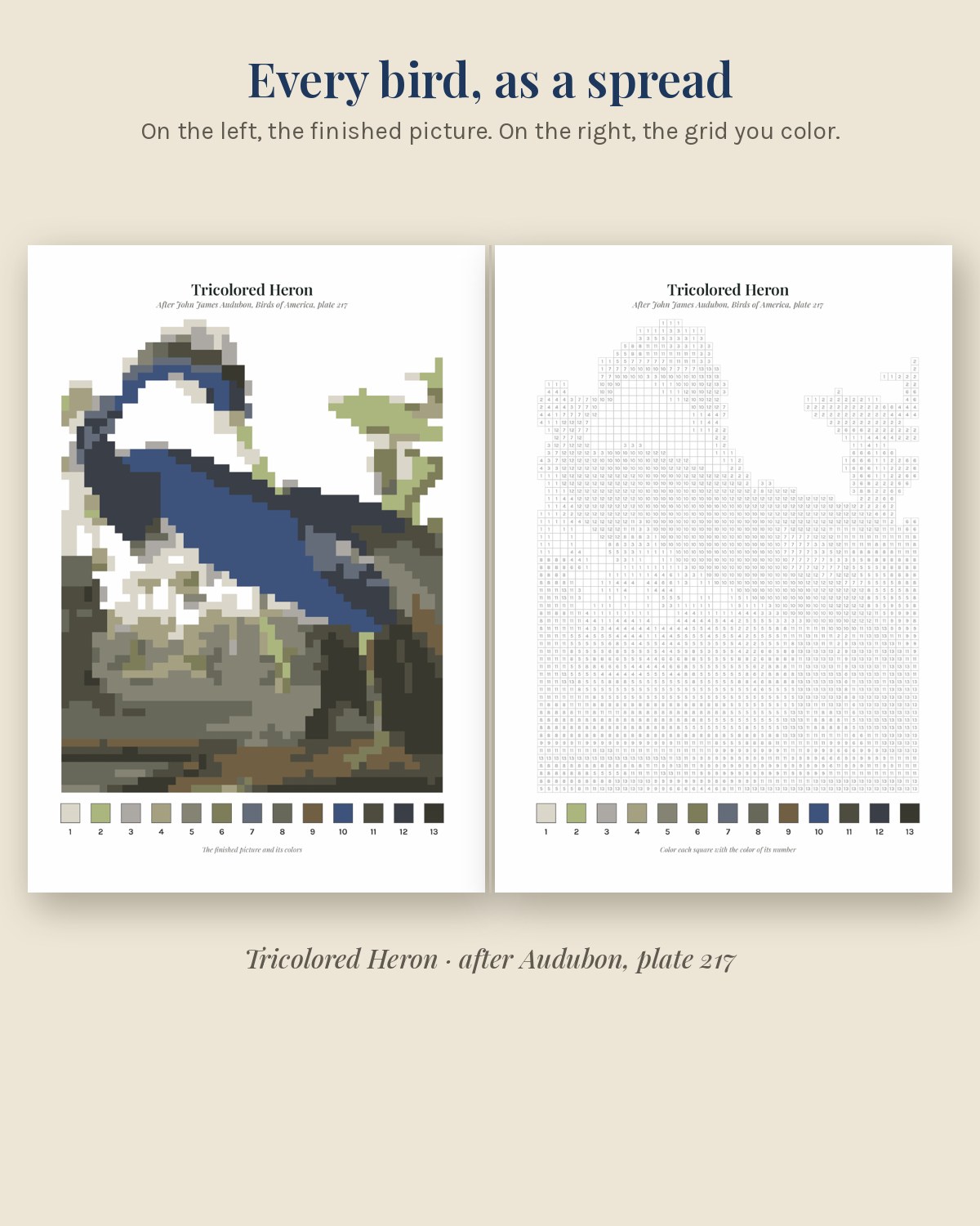 Audubon's Birds Vol. II, Blue and Water Birds: Color by Number Book (Printed Paperback) lifestyle photo 1