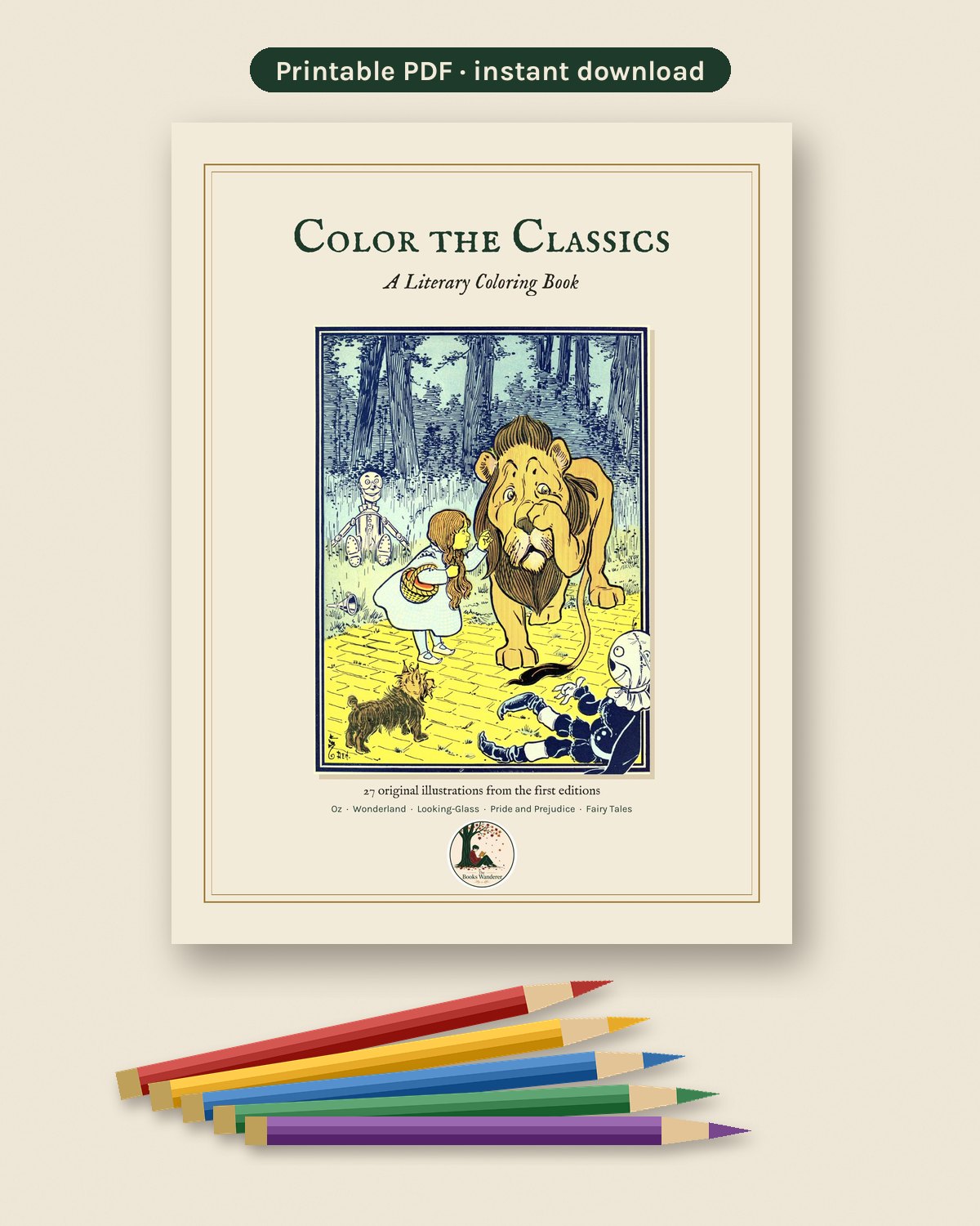 Color the Classics — Literary Coloring Book (Printable PDF)