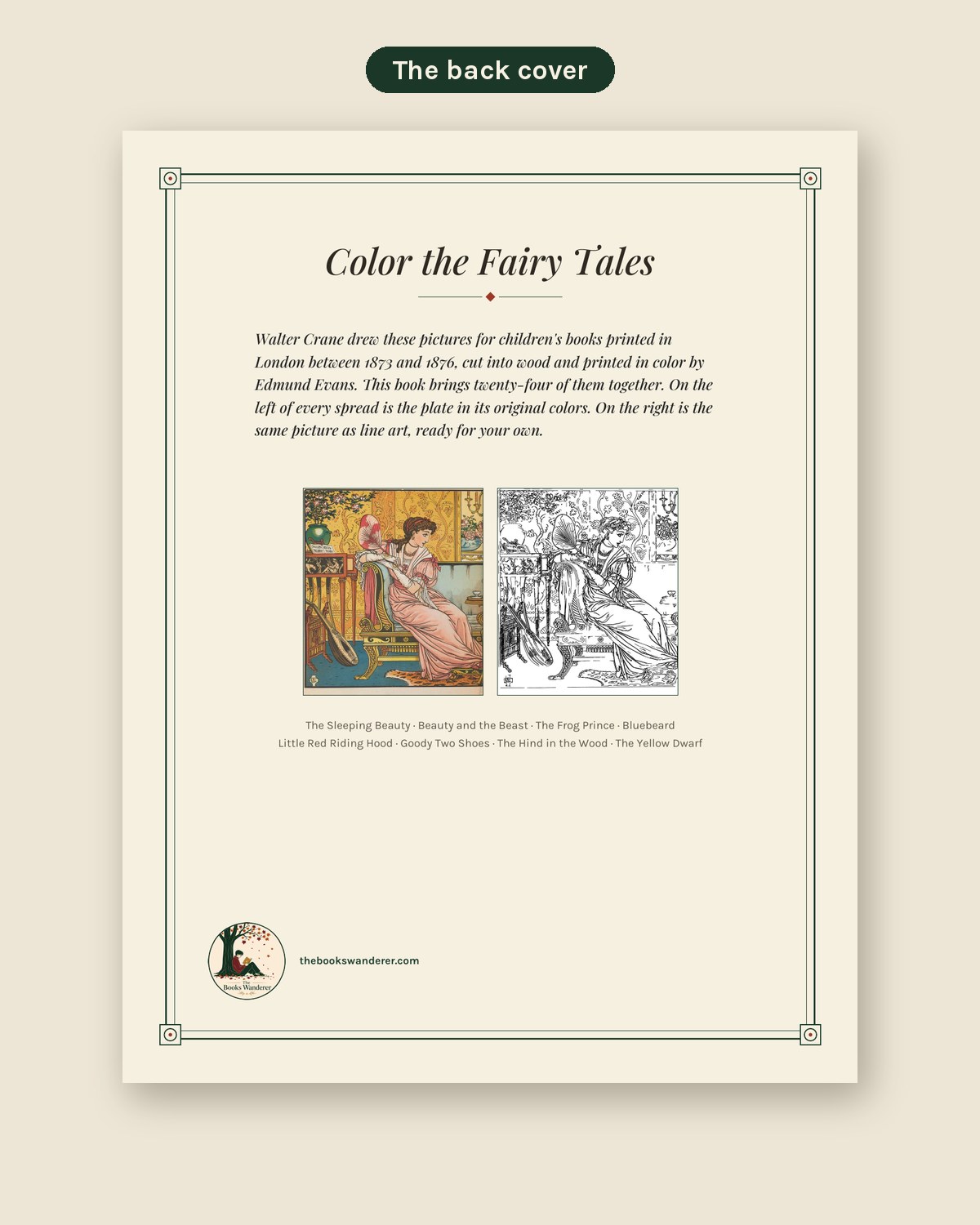 Color the Fairy Tales — Walter Crane Coloring Book (Printed Paperback) lifestyle photo 4