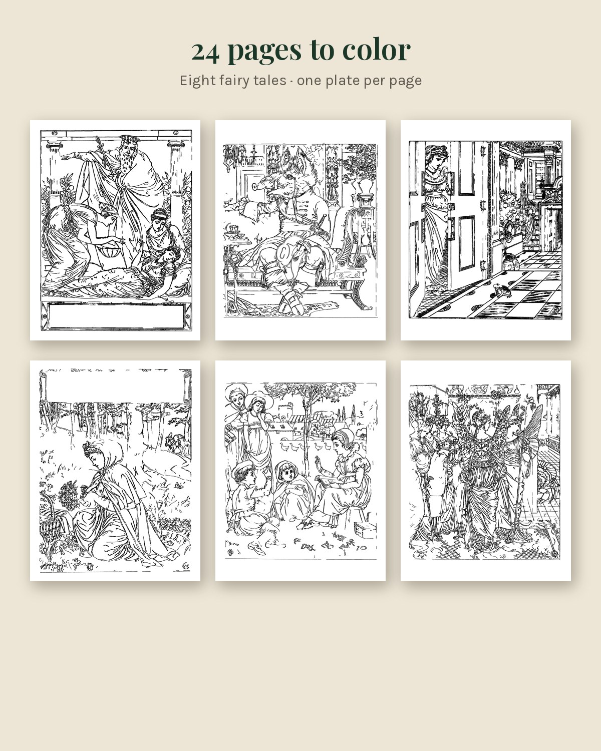 Color the Fairy Tales — Walter Crane Coloring Book (Printed Paperback) lifestyle photo 2