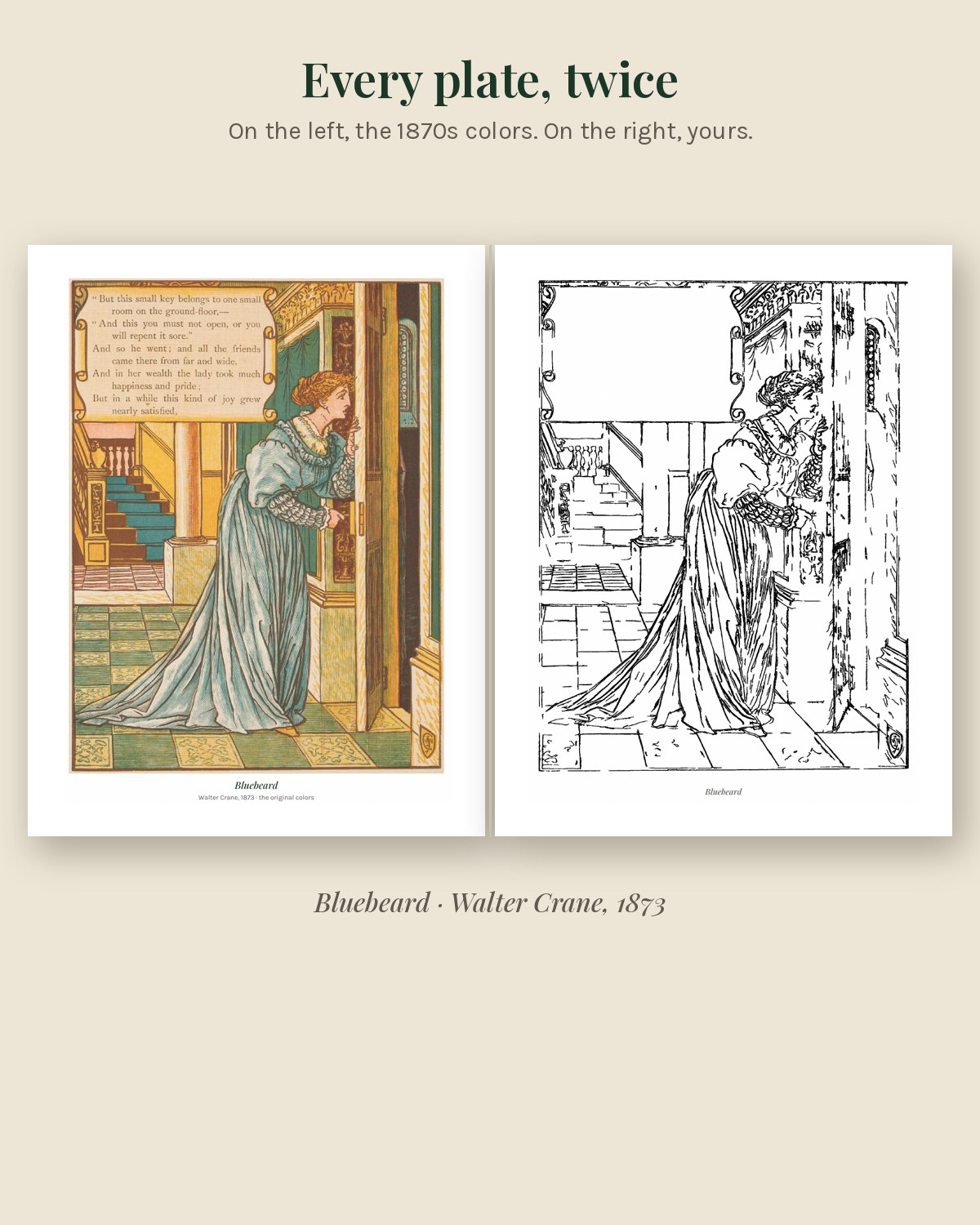 Color the Fairy Tales — Walter Crane Coloring Book (Printed Paperback) lifestyle photo 1