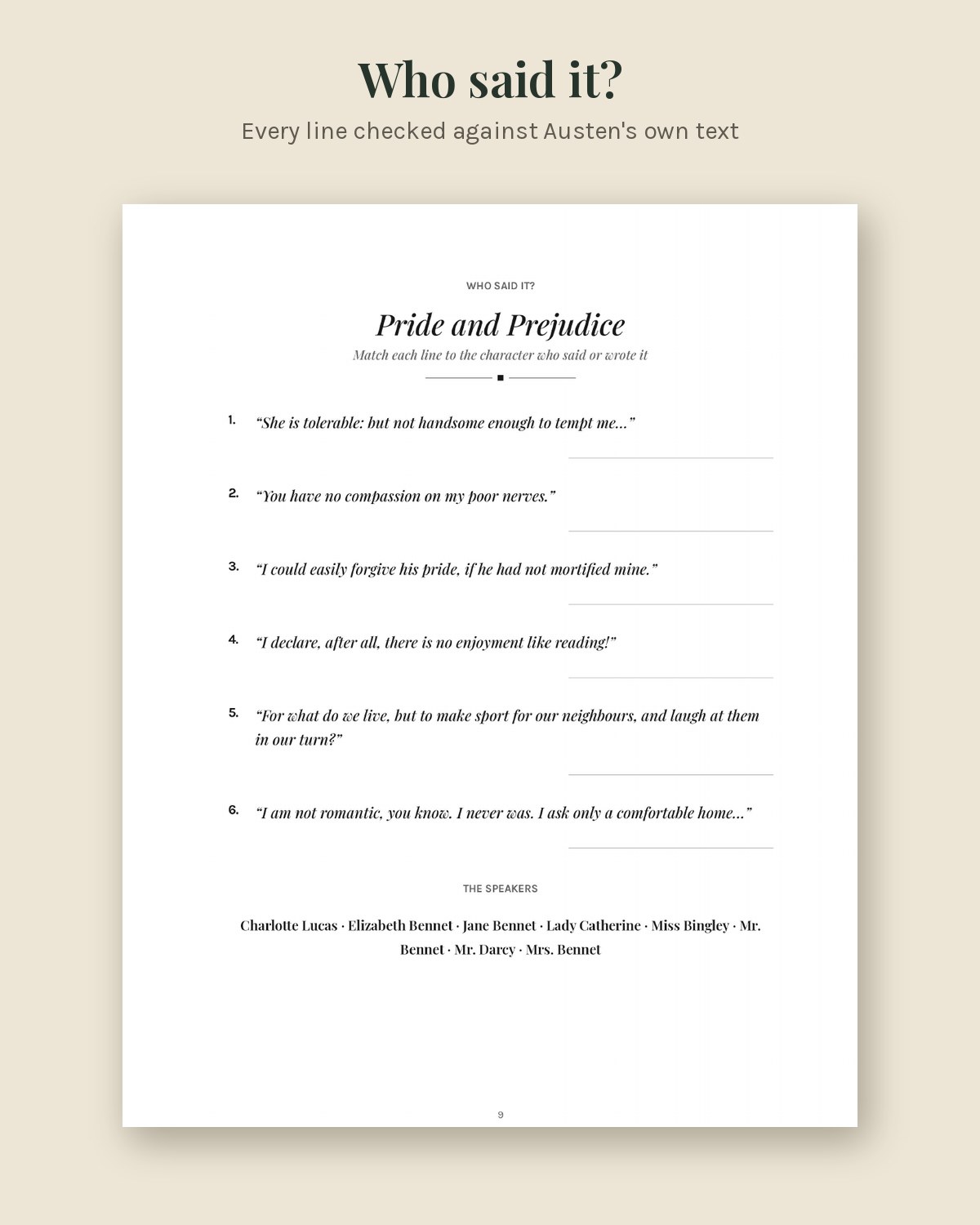 The Jane Austen Puzzle Book: Word Searches, Cryptograms, Crosswords and Quotes (Printed Paperback) lifestyle photo 3