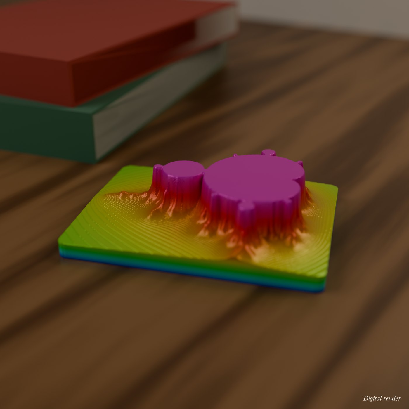 Mandelbrot Set Mountain, 3D Printed Fractal Relief with Its Equation Engraved Underneath lifestyle photo 1