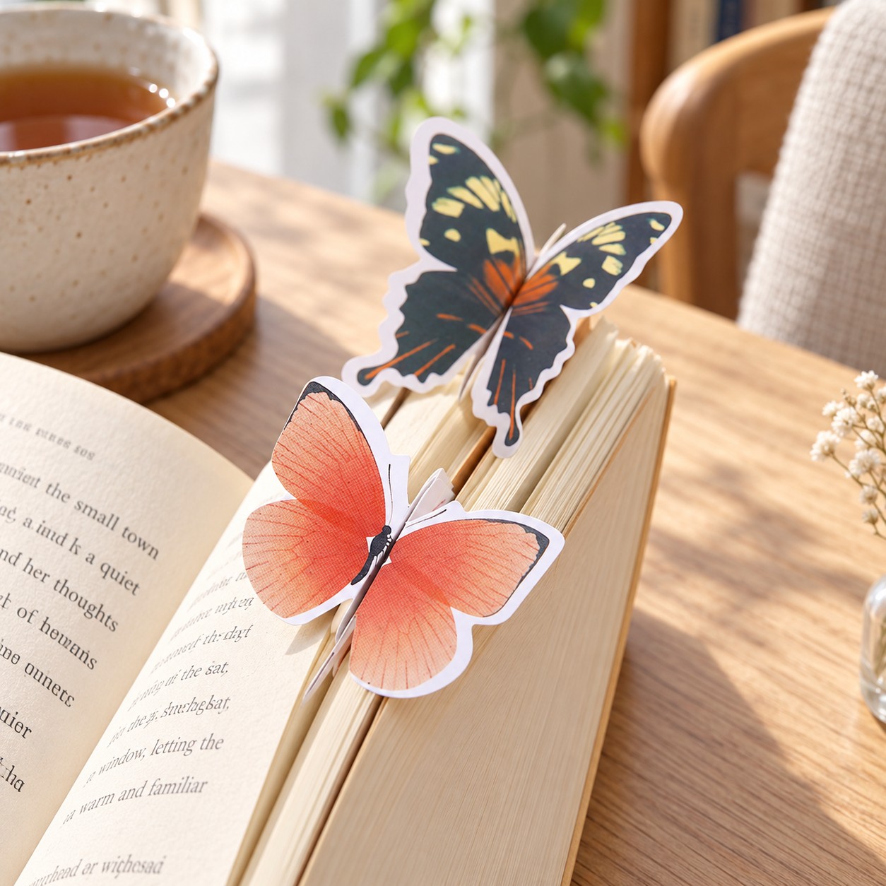 Paper Butterfly Bookmark Set lifestyle photo 1