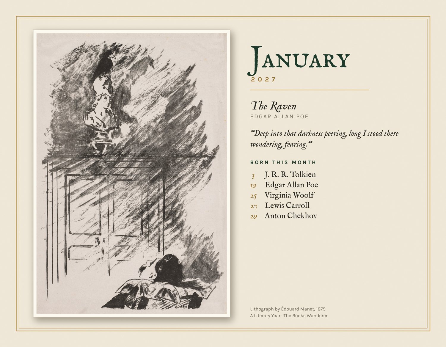 A Literary Year — Wall Calendar 2027 lifestyle photo 3