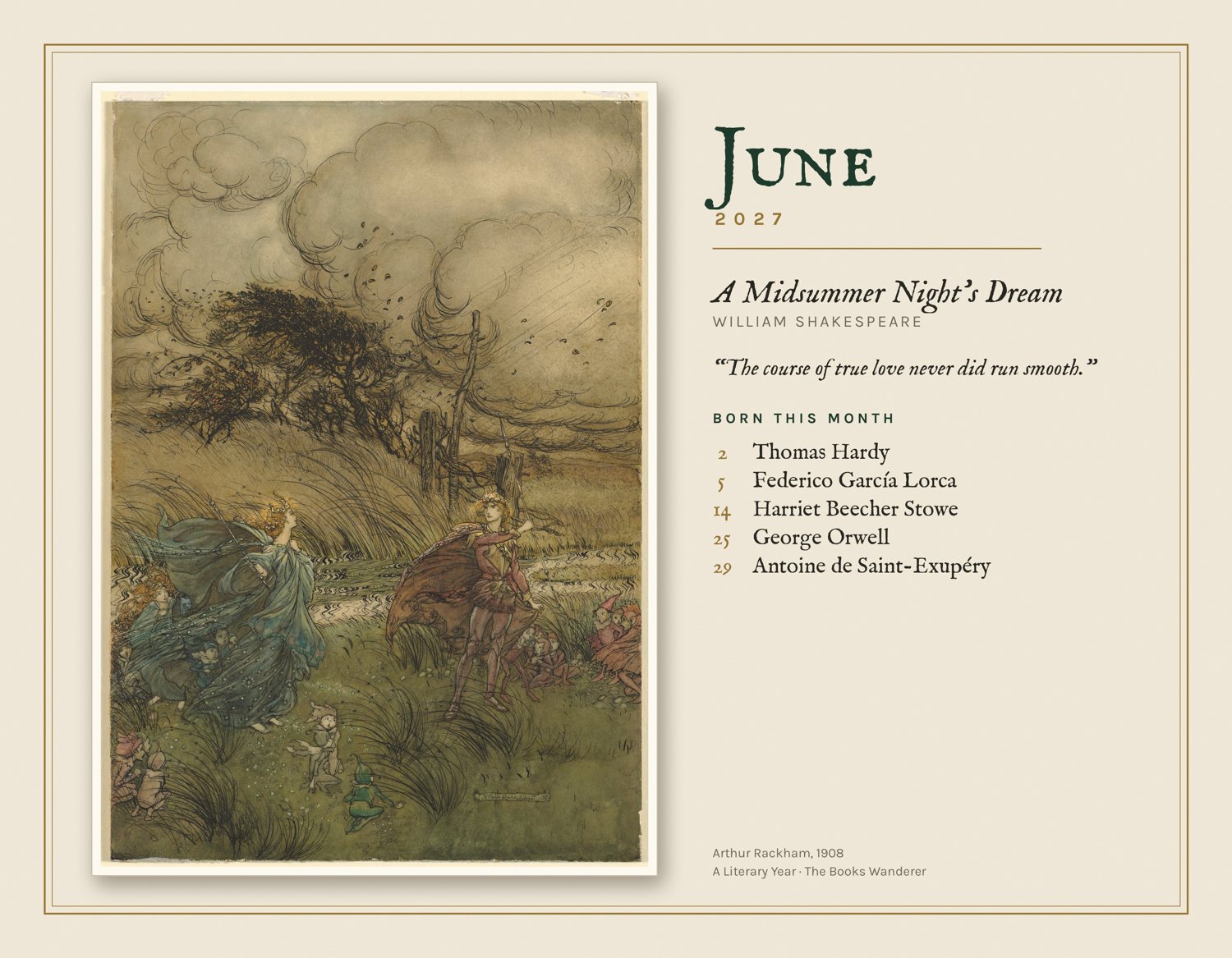 A Literary Year — Wall Calendar 2027 lifestyle photo 4