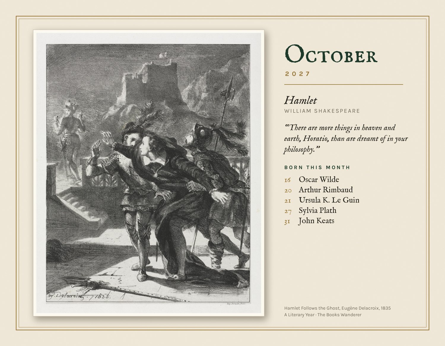 A Literary Year — Wall Calendar 2027 lifestyle photo 5
