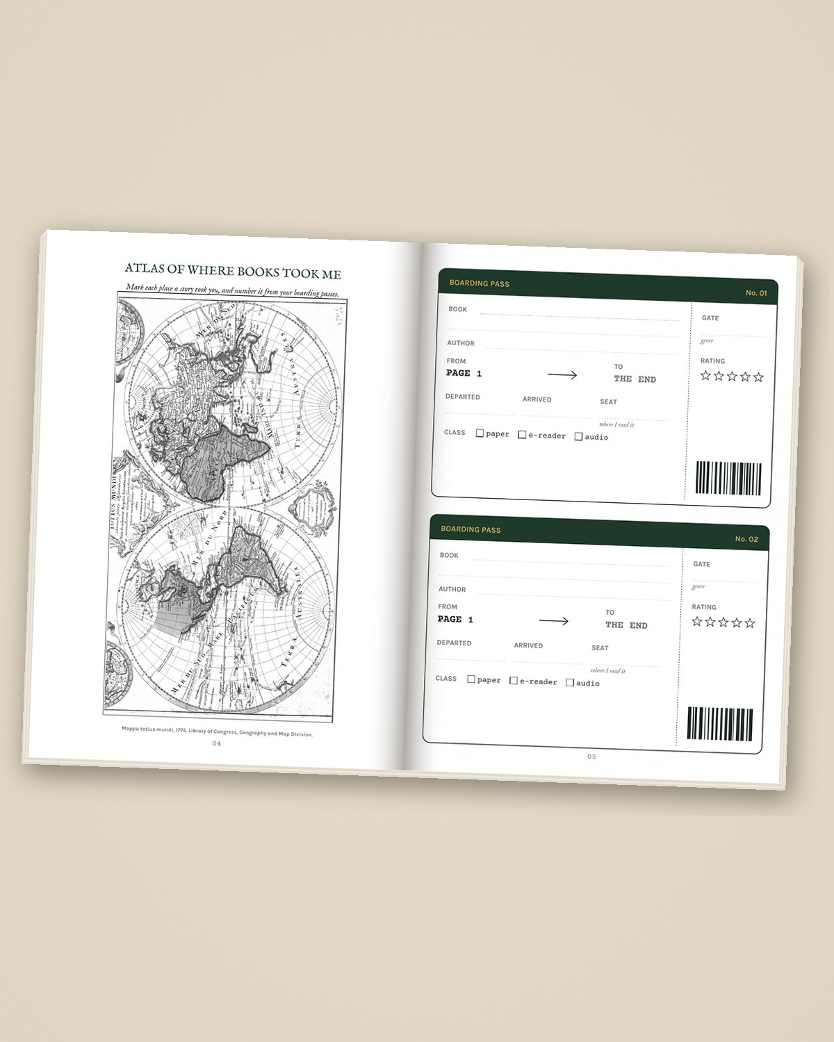 The Wanderer's Reading Passport — Hardcover Deluxe Edition lifestyle photo 3