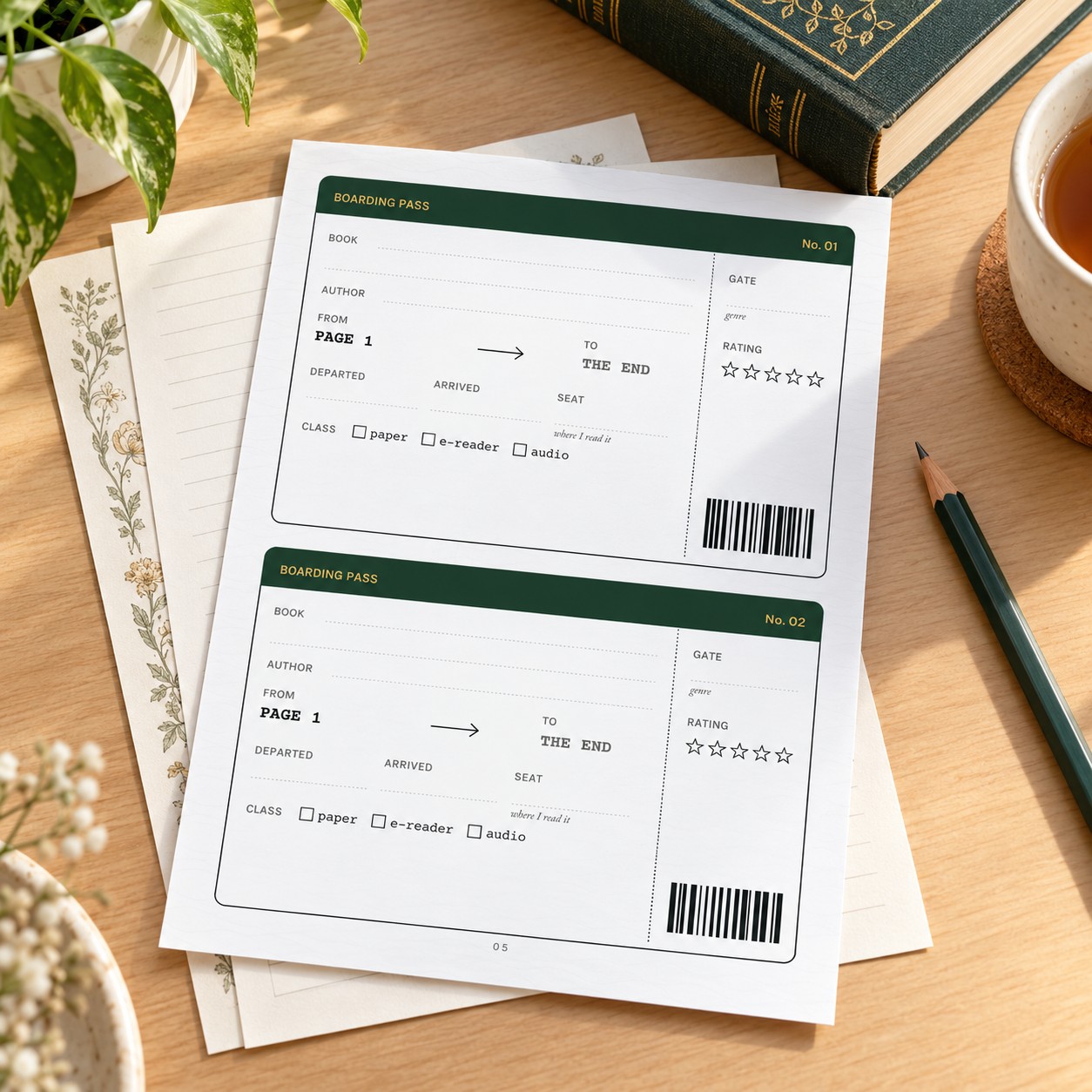The Wanderer's Reading Passport — Printable Reading Journal lifestyle photo 1