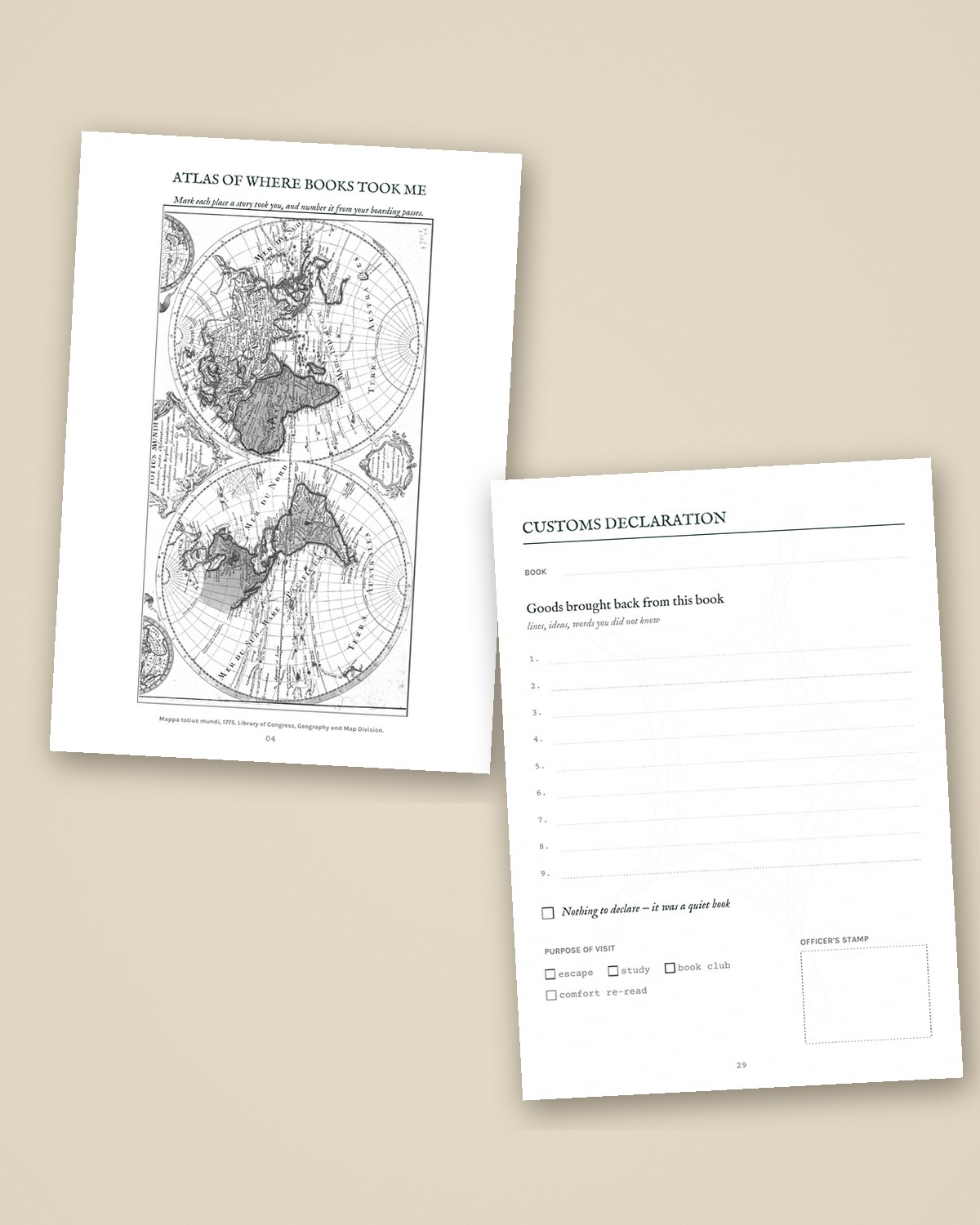 The Wanderer's Reading Passport — Printable Reading Journal lifestyle photo 4