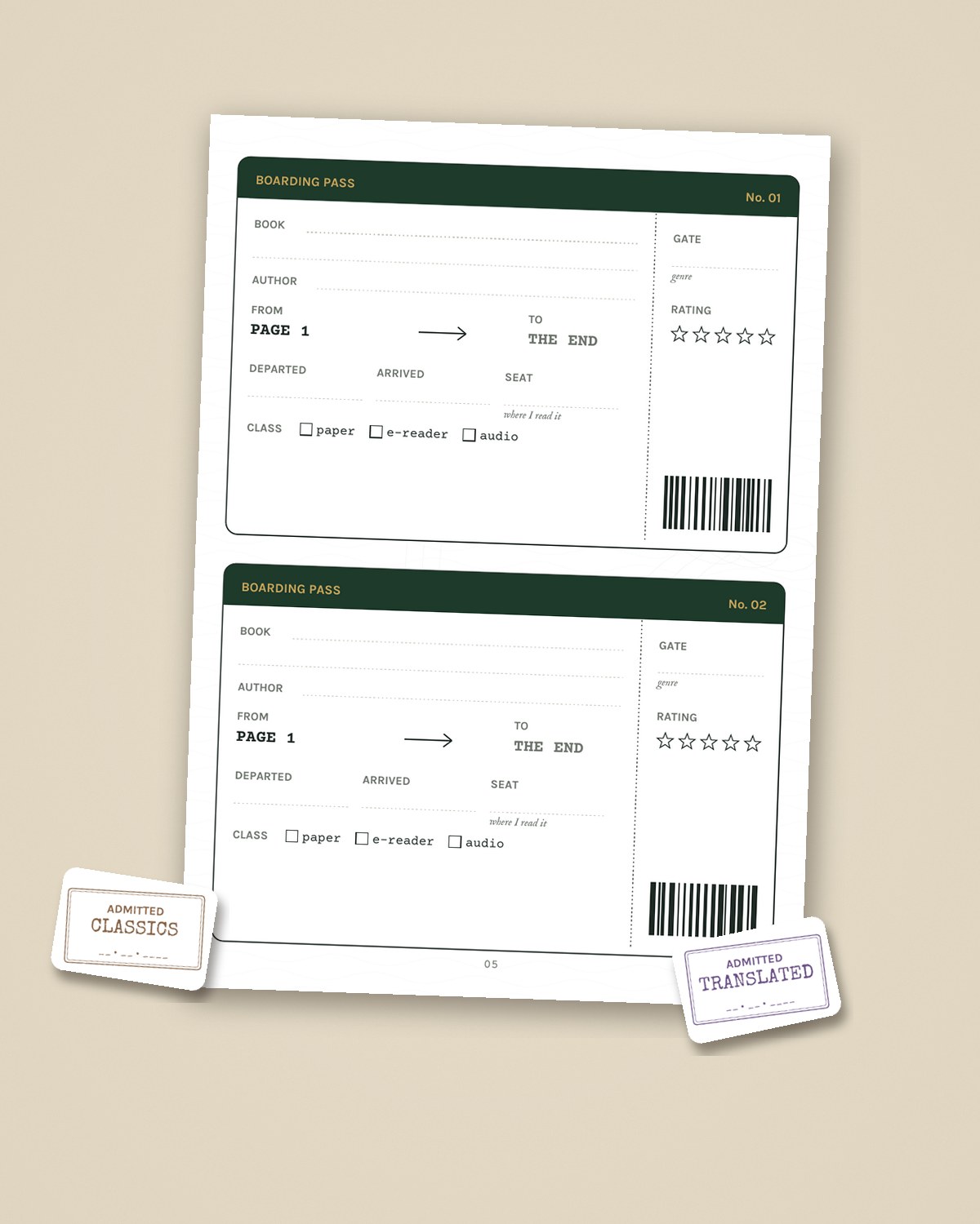 The Wanderer's Reading Passport — Printable Reading Journal lifestyle photo 2