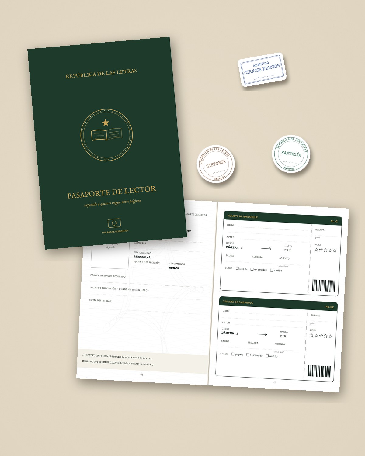 Pasaporte del lector — Diario de lectura imprimible