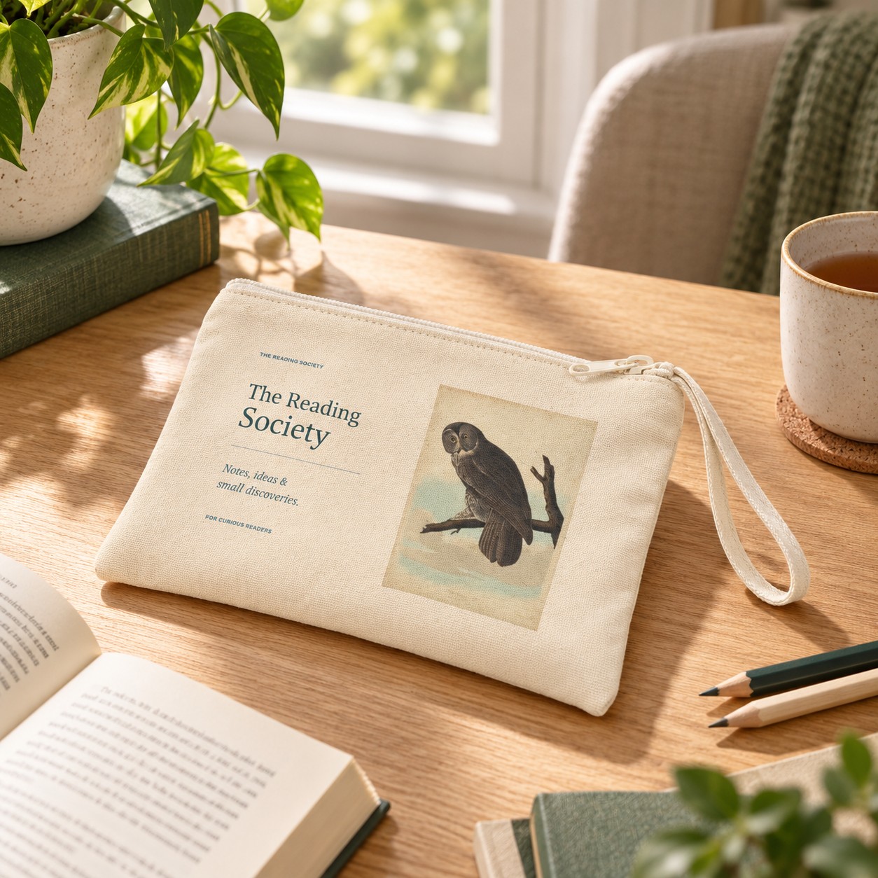 The Reading Society — Owl Annotation Pouch lifestyle photo 1