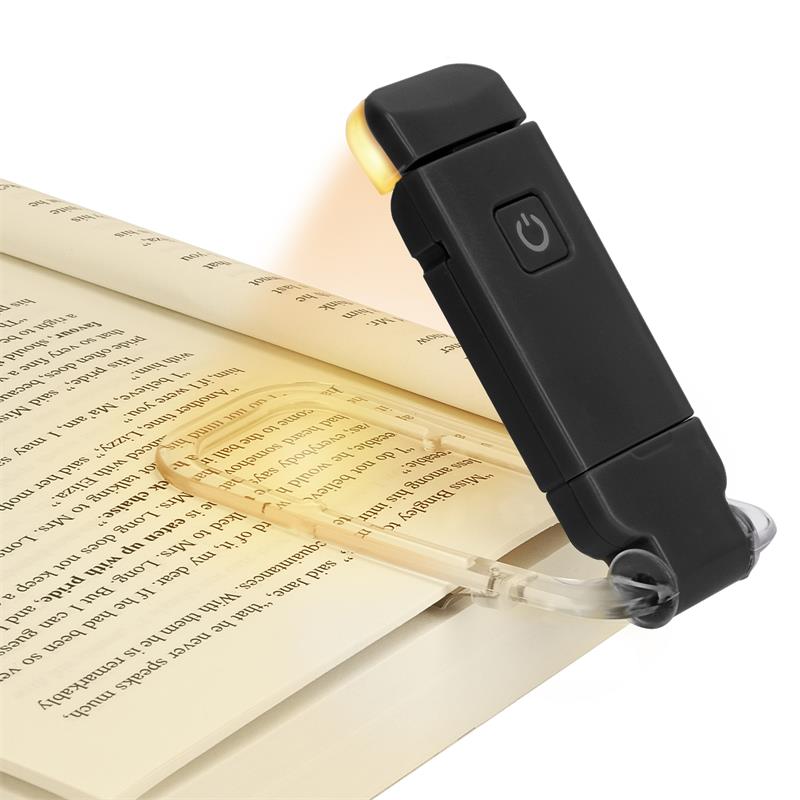 USB Rechargeable Clip-On Reading Light — Black